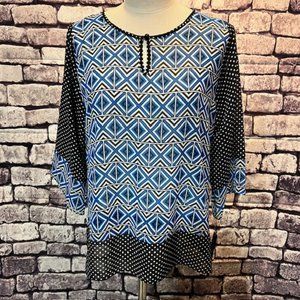 Travel Elements NWT 3/4 Sleeve Blouse Size S